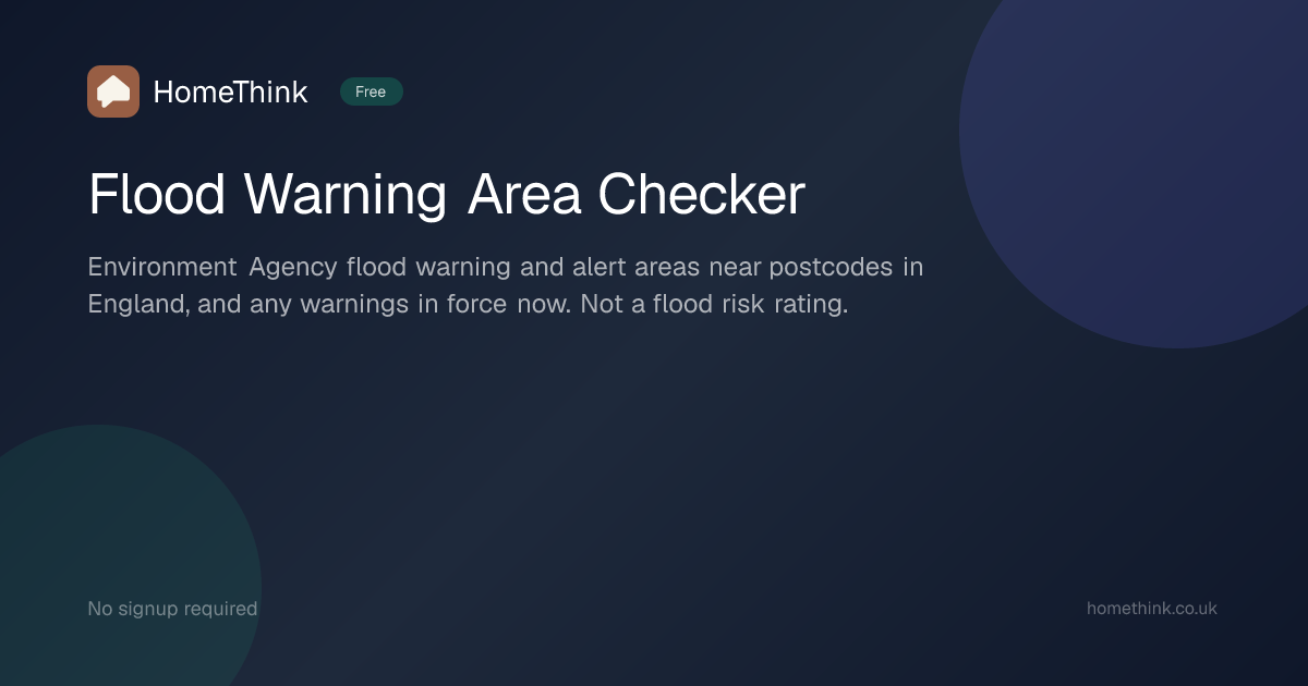 Flood Risk Checker — Check Any UK Postcode | HomeThink