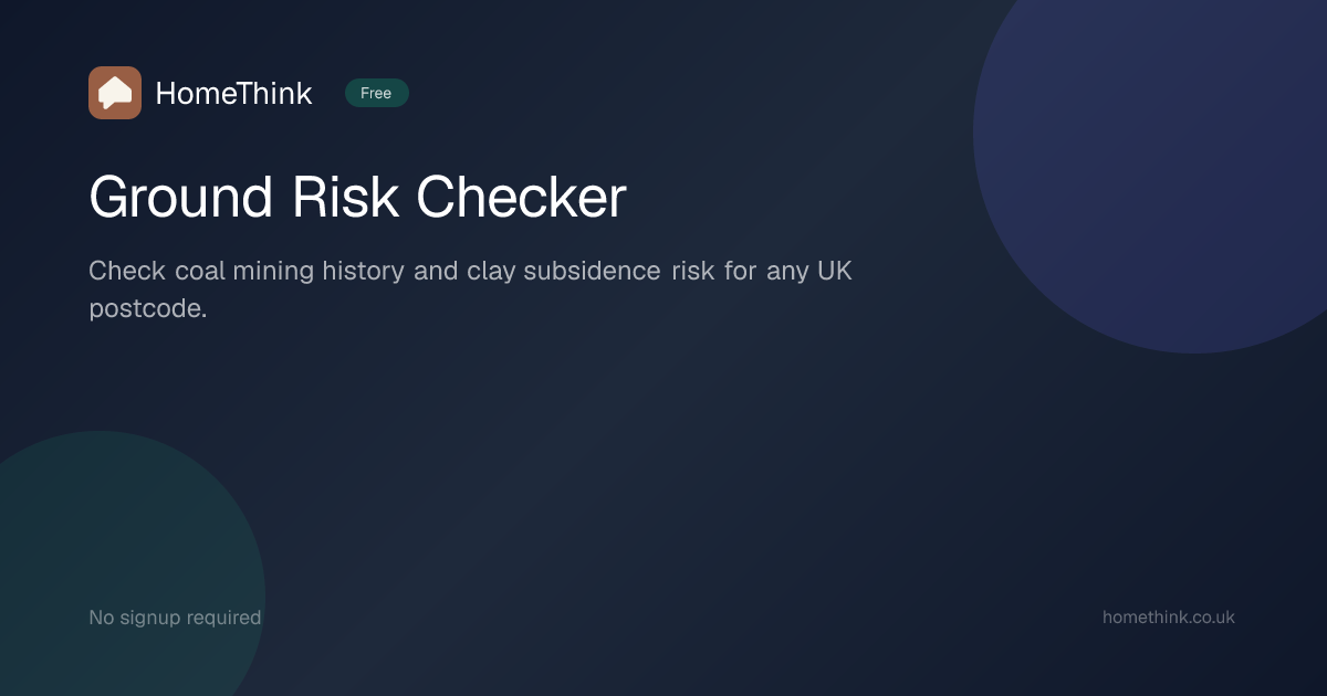Ground Risk Checker — Coal Mining & Subsidence by Postcode | HomeThink ...
